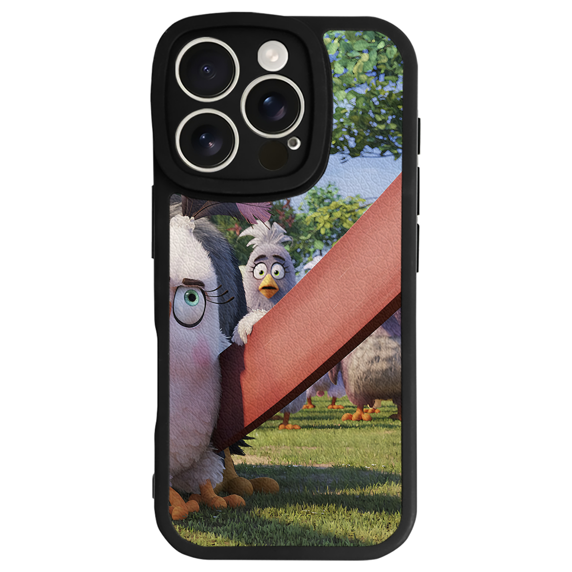 （画像用） Angry Birds アングリーバード 【iPhone 16シリーズ対応】シリコンスマホケース（レザー調） 材質：シリコン